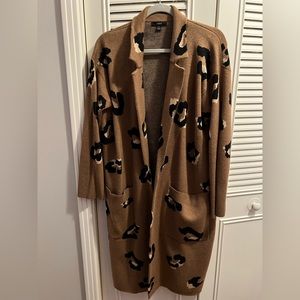 J.Crew leopard sweater coat. S